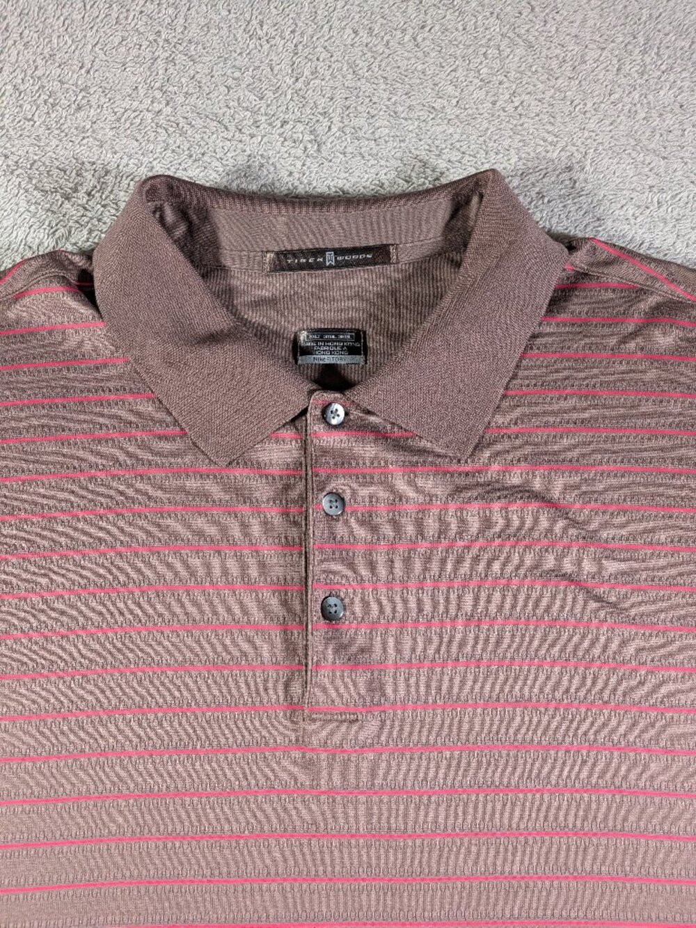 Vintage Nike Tiger Woods 'Fit-Dry' 3XLT Heavy Knit Golf Polo